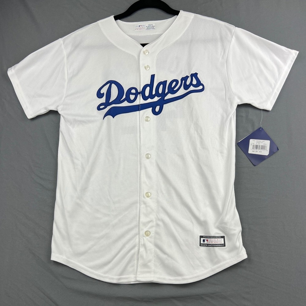 Los Angeles Dodgers MLB Jersey Youth XL Jackie Robinson 42 White Mesh NWT